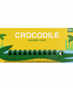 Дървена линийка с принт Крокодил Rex London