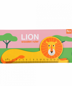 Дървена линийка с принт Лъв Rex London