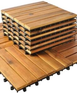 Дървени дъски за градина 10 части 30x30cm Malatec