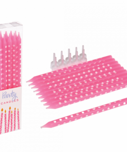 Комплект свещи за рожден ден в розово Rex London