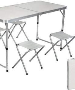 Къмпинг комплект сгъваема маса и столове Trizand