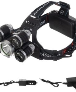 Мощен челник със зарядно за кола Cree T6