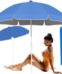 Плажен градински чадър в син цвят Майорка 2.4м