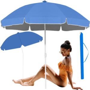 Плажен градински чадър в син цвят Майорка 2.4м