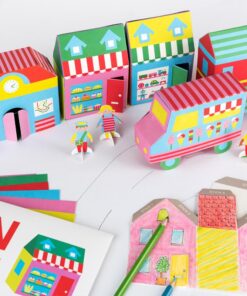 Сглобяем макет за деца Картонен град Rex London