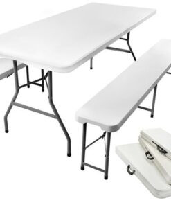 Сгъваема градинска маса 180 см с 2 пейки Malatec