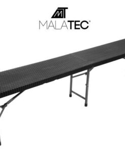 Сгъваема градинска пейка в черно 180см Malatec