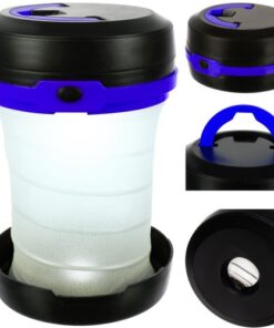 Сгъваема туристическа лампа 2в1 синя Trizand