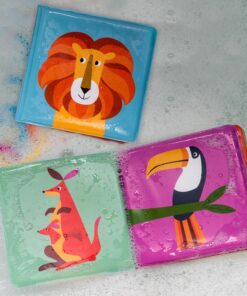 Цветна бебешка книжка за баня с животни Rex London