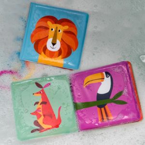 Цветна бебешка книжка за баня с животни Rex London