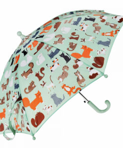 Чадър за деца с принт Девет живота Rex London