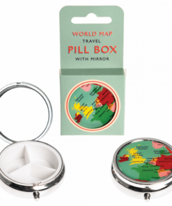 Детска метална кутийка с огледалце Карта на света Rex London