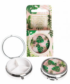 Детска метална кутийка с огледалце Тропическа палма Rex London
