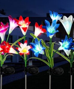 Соларна цветна лампа за градина Лилия SOLAR LIGHT FLOWER