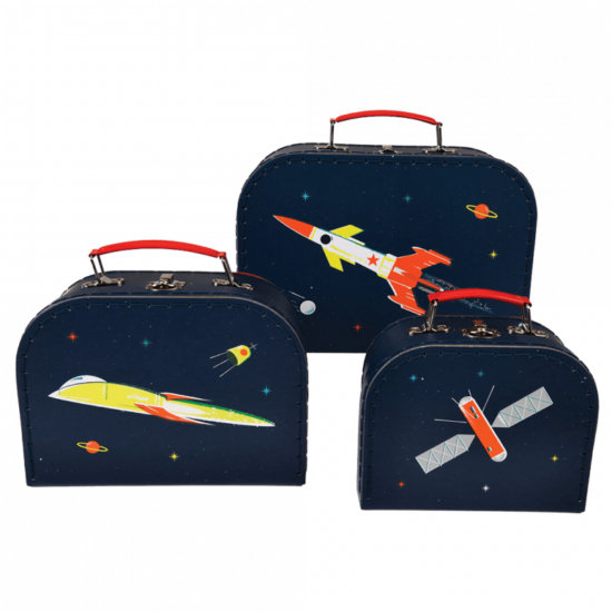 Три детски куфарчета на тема Космос Rex London
