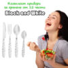 Комплект прибори за хранене 12 части BLACK AND WHITE