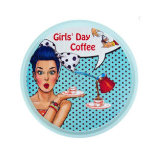 Кръгъл поднос за сервиране GIRLS DAY COFFEE