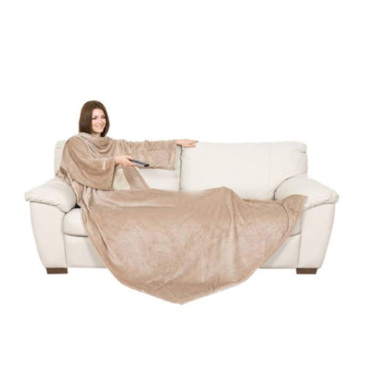 Меко одеяло с ръкави от микроплюш Snuggie