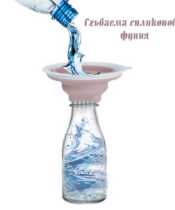 Сгъваема силиконова фуния за преливане