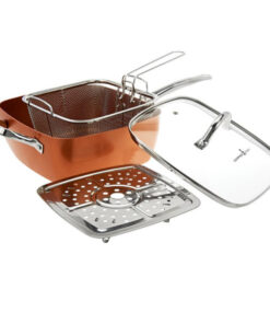 керамичен тиган с незалепващо покритие сет касерола