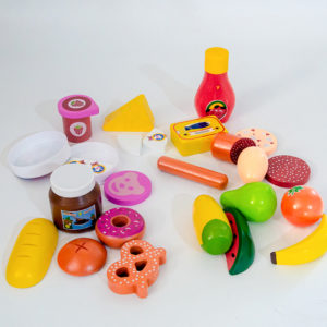 Детски комплект дървени играчки хранителни продукти Acool Toy