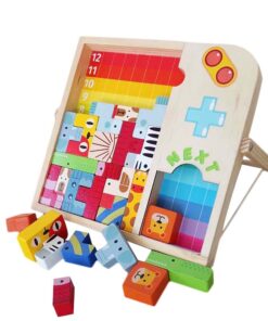 Дървен триизмерен пъзел за деца Тетрис Acool Toy