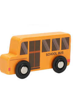 Дървена количка за деца училищен автобус Acool Toy