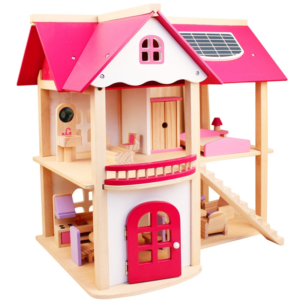 Дървена къща за кукли с аксесоари 2 етажна Acool Toy