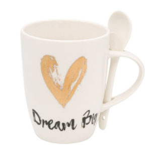 Керамична чаша за кафе с надпис Dream.
