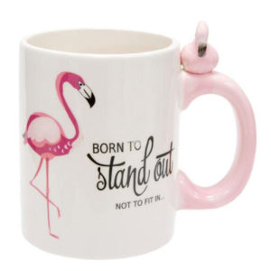 Керамична чаша с фламинго за кафе и чай
