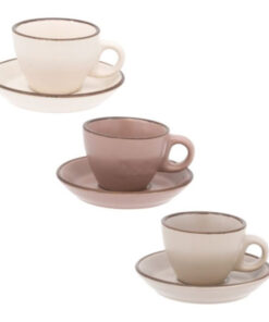 Комплект чаши за кафе 3 броя с чинийки