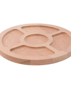 Дървена дъска за мезета с 5 отделения