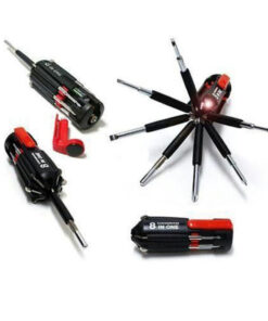Комплект малки отвертки с фенерче 8 в 1