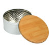 Метална кутия за бисквити с дървен капак