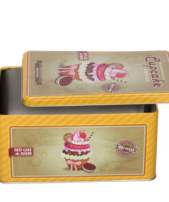 Метална кутия за сладки с капак CUPCAKE