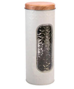 Метална кутия за съхранение на кафе с прозорче