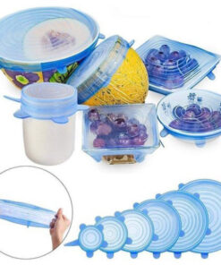 Силиконови капаци за храна комплкет от 6 бр