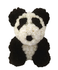 Сладка панда от рози Ръчна изработка