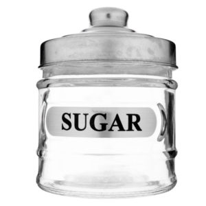 Стъклен буркан за съхранение на захар