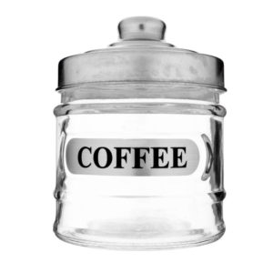 Стъклен буркан за съхранение на кафе