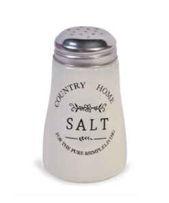 Стъклена солница с надпис COUNTRY HOME