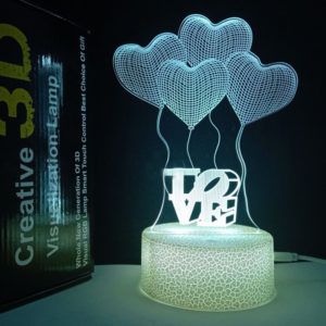Декоративна лед лампа на сърца LOVE