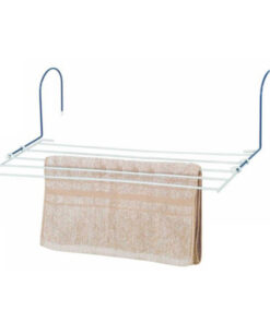 Метален сушилник за дрехи с куки за закачане