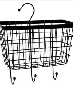 Метална етажерка с кукички и поставка