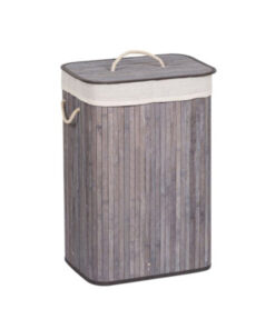 Бамбуков кош за пране в кафяв цвят