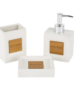 Керамичен комплкект за баня за сапун и четки