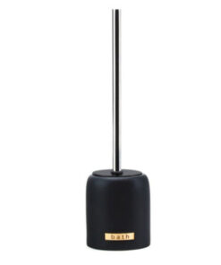 Четка за тоалетна с керамична поставка в черно