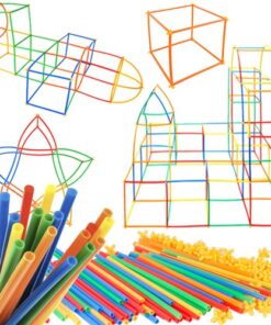 Блокове сламки конструктор за деца комплект 238 бр.