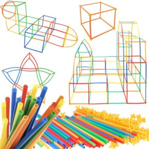 Блокове сламки конструктор за деца комплект 238 бр.