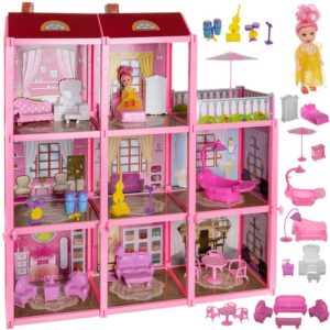 Детска къща за кукли с мебели 65 см Kruzzel
